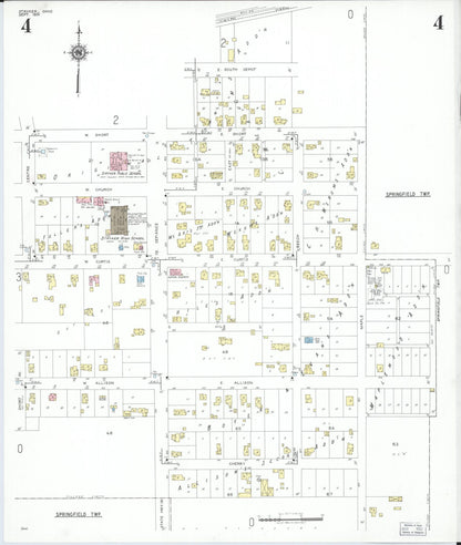 Sanborn Fire Insurance Map from Stryker, Williams County, Ohio (1951), Sheet #0004 - Historic Sanborn Fire Insurance Map Print, vintage old map wall art, antique decor, genealogy gift, Ohio Ohio map