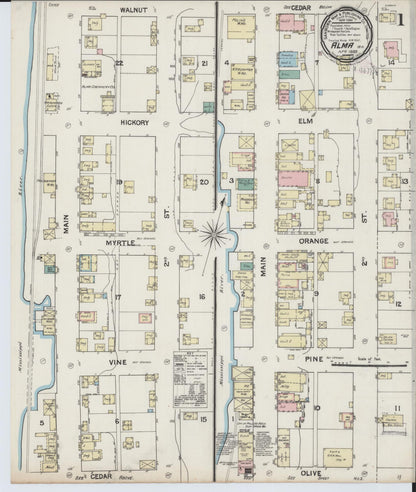 Sanborn Fire Insurance Map from Alma, Buffalo County, Wisconsin (1889), Sheet #0001 - Historic Sanborn Fire Insurance Map Print, vintage old map wall art, antique decor, genealogy gift, Wisconsin Wisconsin map