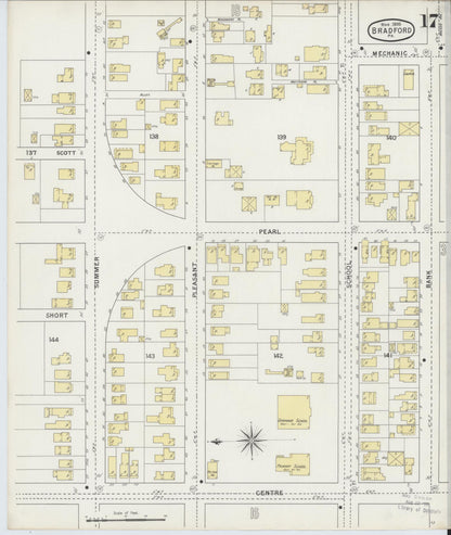 Sanborn Fire Insurance Map from Bradford, McKean County, Pennsylvania (1895), Sheet #0017 - Complete Map Set gallery image, historic Sanborn map, vintage wall art, Pennsylvania Pennsylvania