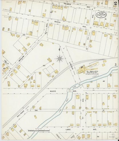 Sanborn Fire Insurance Map from Patton, Cambria County, Pennsylvania (1898), Sheet #0002 - Complete Map Set gallery image, historic Sanborn map, vintage wall art, Pennsylvania Pennsylvania