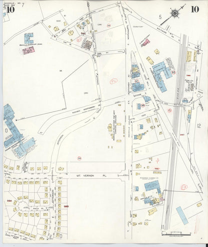 Sanborn Fire Insurance Map from Rockville, Montgomery County, Maryland (1960), Sheet #0010 - Complete Map Set gallery image, historic Sanborn map, vintage wall art, Maryland Maryland