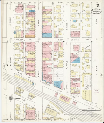 Sanborn Fire Insurance Map from Cherokee, Cherokee County, Iowa (1914), Sheet #0005 - Historic Sanborn Fire Insurance Map Print
