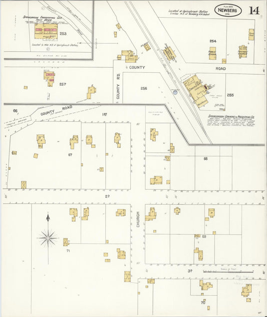 Sanborn Fire Insurance Map from Newberg, Yamhill County, Oregon (1905), Sheet #0014 - Historic Sanborn Fire Insurance Map Print, vintage old map wall art, antique decor, genealogy gift, Oregon Oregon map