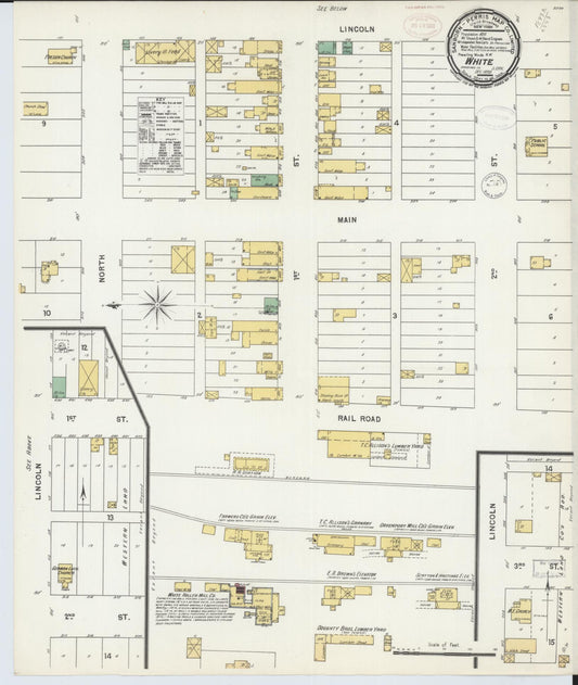 Sanborn Fire Insurance Map from White, Brookings County, South Dakota (1898), Sheet #0001 - Historic Sanborn Fire Insurance Map Print, vintage old map wall art, antique decor, genealogy gift, South Dakota South Dakota map