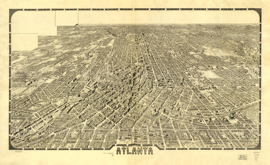 Atlanta. (1919) – Historic Bird’s-Eye View Panorama Print