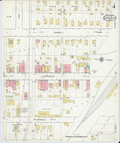 Sanborn Fire Insurance Map from Saint Charles, Winona County, Minnesota (1915), Sheet #0004 - Complete Map Set gallery image, historic Sanborn map, vintage wall art, Minnesota Minnesota