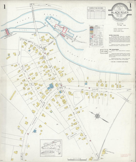 Sanborn Fire Insurance Map from Black River, Jefferson County, New York. (1935) – Historic Sanborn Fire Insurance Map Print