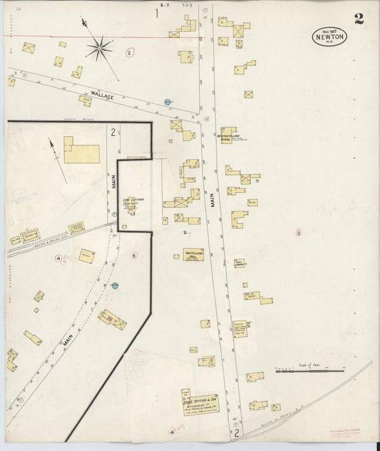 Sanborn Fire Insurance Map from Newton, Rockingham County, New Hampshire (1924), Sheet #0002 - Historic Sanborn Fire Insurance Map Print, vintage old map wall art, antique decor, genealogy gift, New Hampshire New Hampshire map