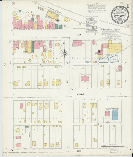 Sanborn Fire Insurance Map from Windsor, Weld County, Colorado (1906), Sheet #0001 - Complete Map Set gallery image, historic Sanborn map, vintage wall art, Colorado Colorado
