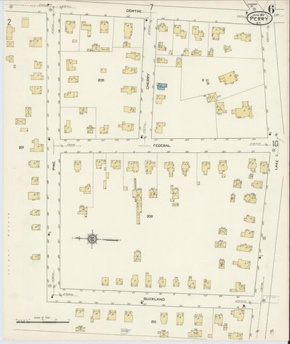 Sanborn Fire Insurance Map from Perry, Wyoming County, New York (1913), Sheet #0006 - Complete Map Set gallery image, historic Sanborn map, vintage wall art, Perry Wyoming