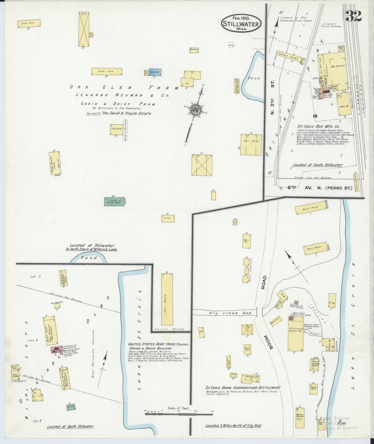 Sanborn Fire Insurance Map from Stillwater, Washington County, Minnesota (1910), Sheet #0032 - Historic Sanborn Fire Insurance Map Print, vintage old map wall art, antique decor, genealogy gift, Minnesota Minnesota map