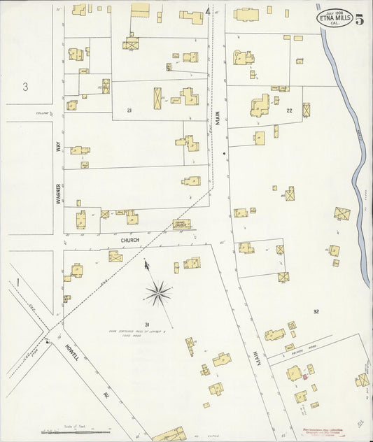 Sanborn Fire Insurance Map from Etna, Siskiyou County, California (1908), Sheet #0005 - Historic Sanborn Fire Insurance Map Print, vintage old map wall art, antique decor, genealogy gift, California California map