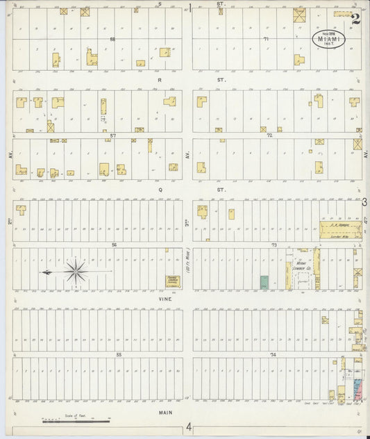 Sanborn Fire Insurance Map from Miami, Ottawa County, Oklahoma (1898), Sheet #0002 - Historic Sanborn Fire Insurance Map Print, vintage old map wall art, antique decor, genealogy gift, Oklahoma Oklahoma map