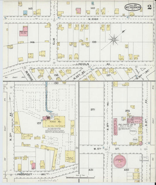 Sanborn Fire Insurance Map from Mount Vernon, Westchester County, New York (1892), Sheet #0002 - Historic Sanborn Fire Insurance Map Print, vintage old map wall art, antique decor, genealogy gift, New York New York map