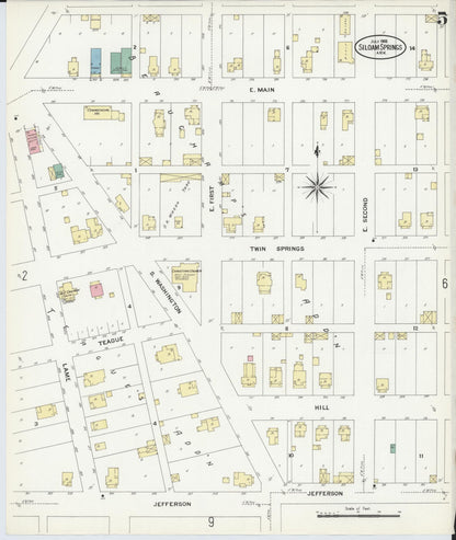 Sanborn Fire Insurance Map from Siloam Springs, Benton County, Arkansas (1908), Sheet #0005 - Complete Map Set gallery image, historic Sanborn map, vintage wall art, Arkansas Arkansas