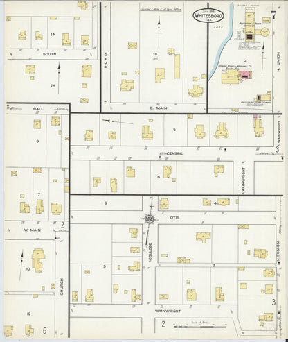 Sanborn Fire Insurance Map from Whitesboro, Grayson County, Texas (1915), Sheet #0007 - Historic Sanborn Fire Insurance Map Print, vintage old map wall art, antique decor, genealogy gift, Texas Texas map