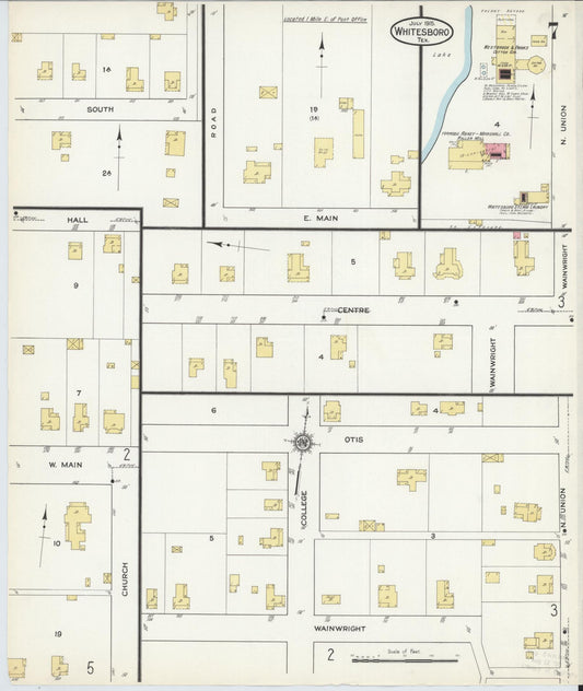 Sanborn Fire Insurance Map from Whitesboro, Grayson County, Texas (1915), Sheet #0007 - Historic Sanborn Fire Insurance Map Print, vintage old map wall art, antique decor, genealogy gift, Texas Texas map