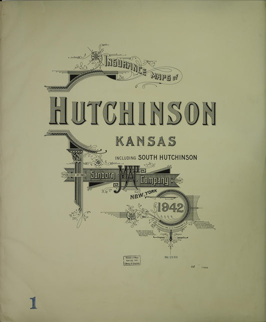 Sanborn Fire Insurance Map from Hutchinson, Reno County, Kansas. (1942) – Historic Sanborn Fire Insurance Map Print
