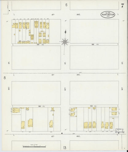 Sanborn Fire Insurance Map from Huntington, Cabell County, West Virginia (1898), Sheet #0007 - Complete Map Set gallery image, historic Sanborn map, vintage wall art, West Virginia West Virginia