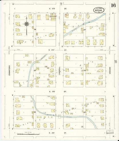 Sanborn Fire Insurance Map from Boone, Boone County, Iowa (1909), Sheet #0016 - Historic Sanborn Fire Insurance Map Print