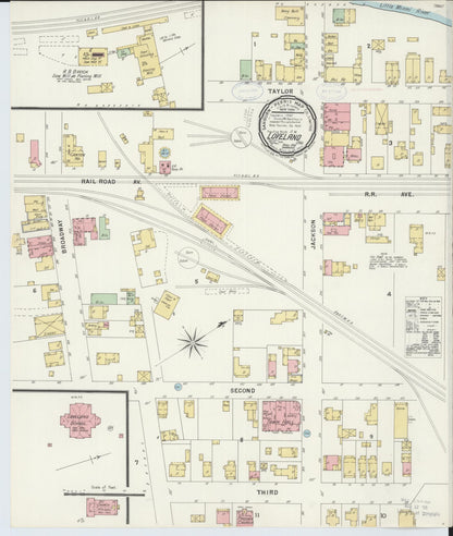 Sanborn Fire Insurance Map from Loveland, Clermont, Hamilton, And Warren County, Ohio (1898), Sheet #0001 - Historic Sanborn Fire Insurance Map Print, vintage old map wall art, antique decor, genealogy gift, Ohio Ohio map