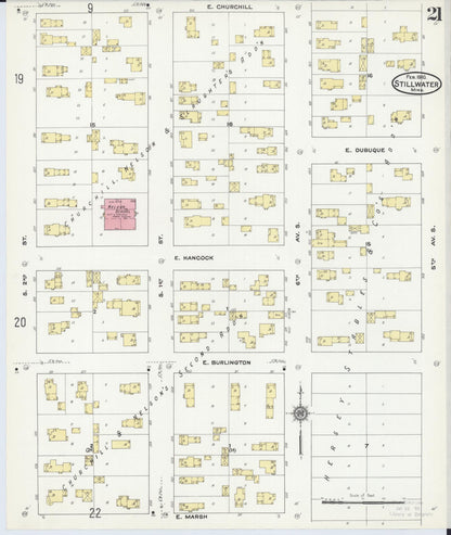 Sanborn Fire Insurance Map from Stillwater, Washington County, Minnesota (1910), Sheet #0021 - Complete Map Set gallery image, historic Sanborn map, vintage wall art, Minnesota Minnesota