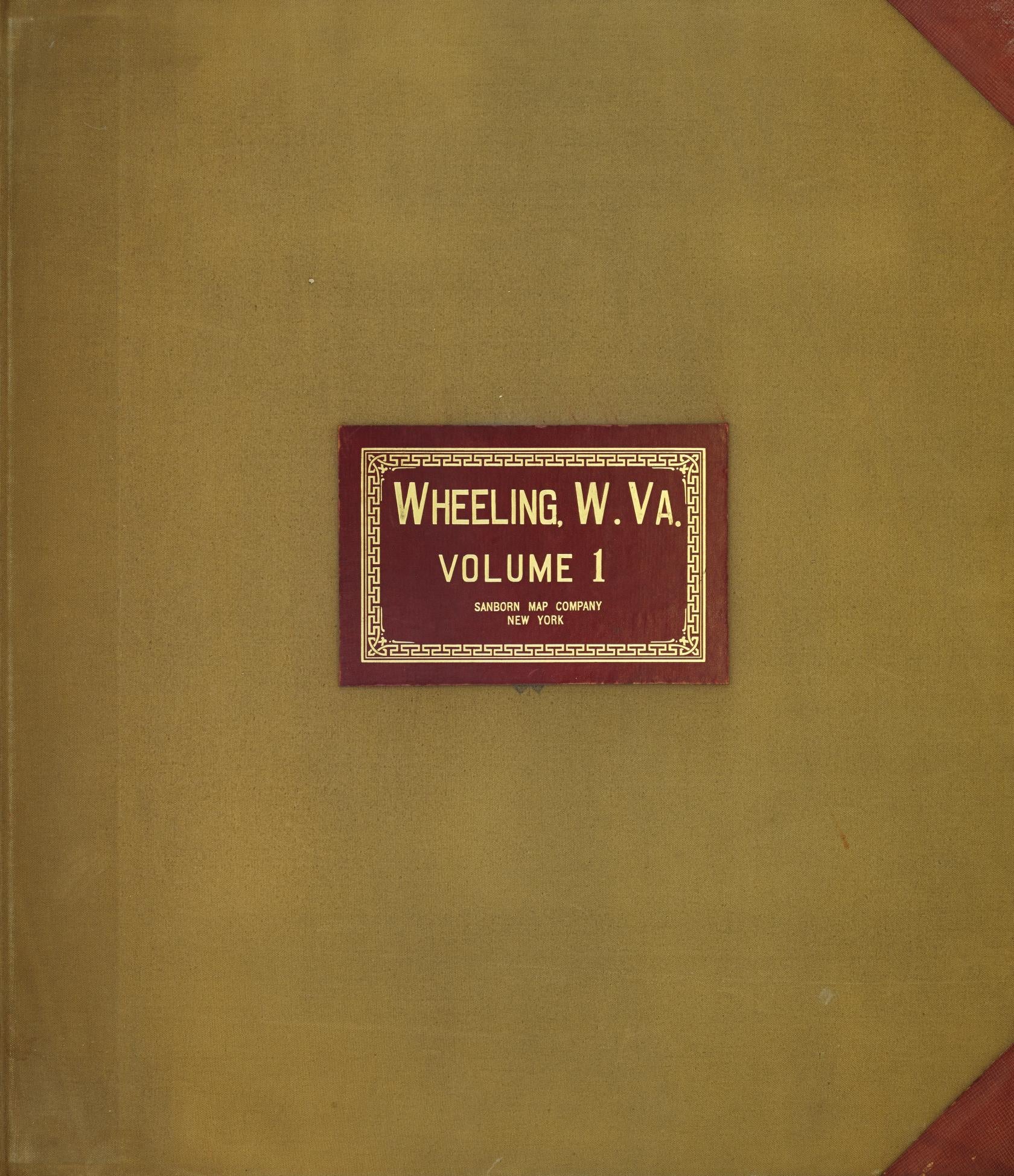 Sanborn Fire Insurance Map from Wheeling, Ohio County, West Virginia (1950), Sheet #0001 - Historic Sanborn Fire Insurance Map Print, vintage old map wall art, antique decor, genealogy gift, Wheeling Ohio map
