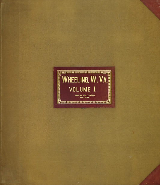 Sanborn Fire Insurance Map from Wheeling, Ohio County, West Virginia (1950), Sheet #0001 - Historic Sanborn Fire Insurance Map Print, vintage old map wall art, antique decor, genealogy gift, Wheeling Ohio map