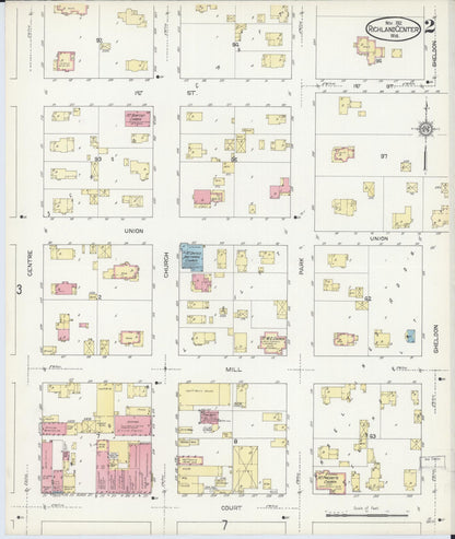 Sanborn Fire Insurance Map from Richland Center, Richland County, Wisconsin (1912), Sheet #0002 - Complete Map Set gallery image, historic Sanborn map, vintage wall art, Wisconsin Wisconsin