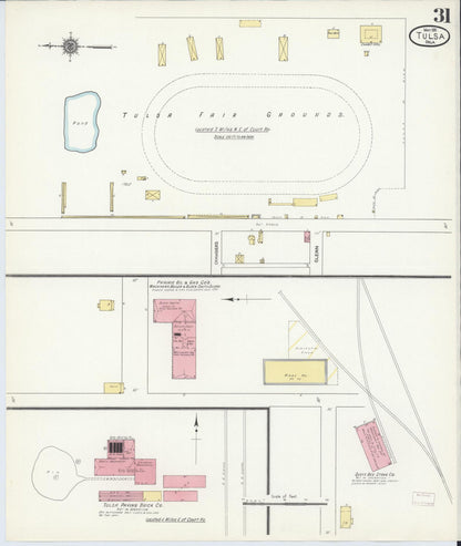 Sanborn Fire Insurance Map from Tulsa, Tulsa County, Oklahoma (1911), Sheet #0031 - Complete Map Set gallery image, historic Sanborn map, vintage wall art, Oklahoma Oklahoma
