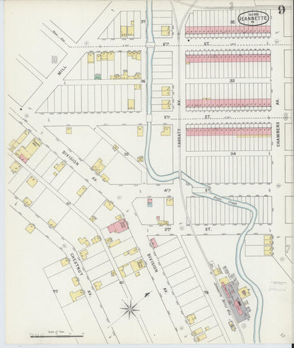 Sanborn Fire Insurance Map from Jeannette, Westmoreland County, Pennsylvania (1895), Sheet #0009 - Complete Map Set gallery image, historic Sanborn map, vintage wall art, Pennsylvania Pennsylvania