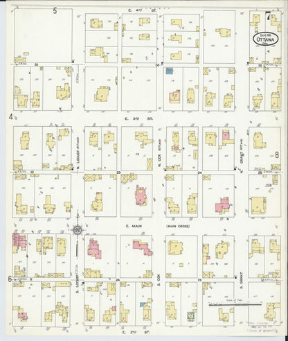 Sanborn Fire Insurance Map from Ottawa, Putnam County, Ohio (1911), Sheet #0007 - Complete Map Set gallery image, historic Sanborn map, vintage wall art, Ohio Ohio