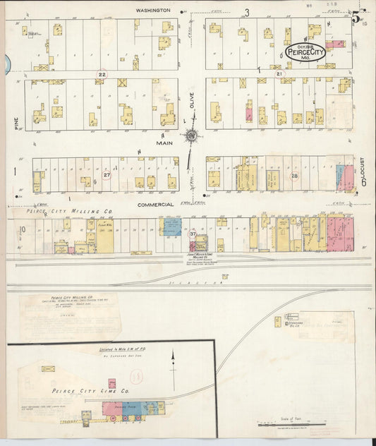 Sanborn Fire Insurance Map from Pierce City, Lawrence County, Missouri (1936), Sheet #0005 - Historic Sanborn Fire Insurance Map Print, vintage old map wall art, antique decor, genealogy gift, Missouri Missouri map