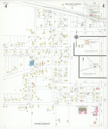 Sanborn Fire Insurance Map from Eureka, Woodford County, Illinois (1941), Sheet #0004 - Complete Map Set gallery image, historic Sanborn map, vintage wall art, Illinois Illinois