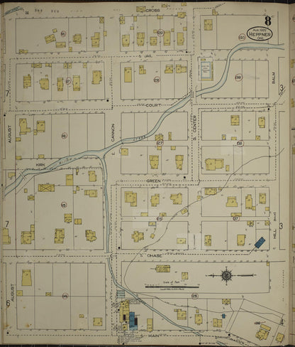 Sanborn Fire Insurance Map from Heppner, Morrow County, Oregon (1932), Sheet #0008 - Complete Map Set gallery image, historic Sanborn map, vintage wall art, Oregon Oregon