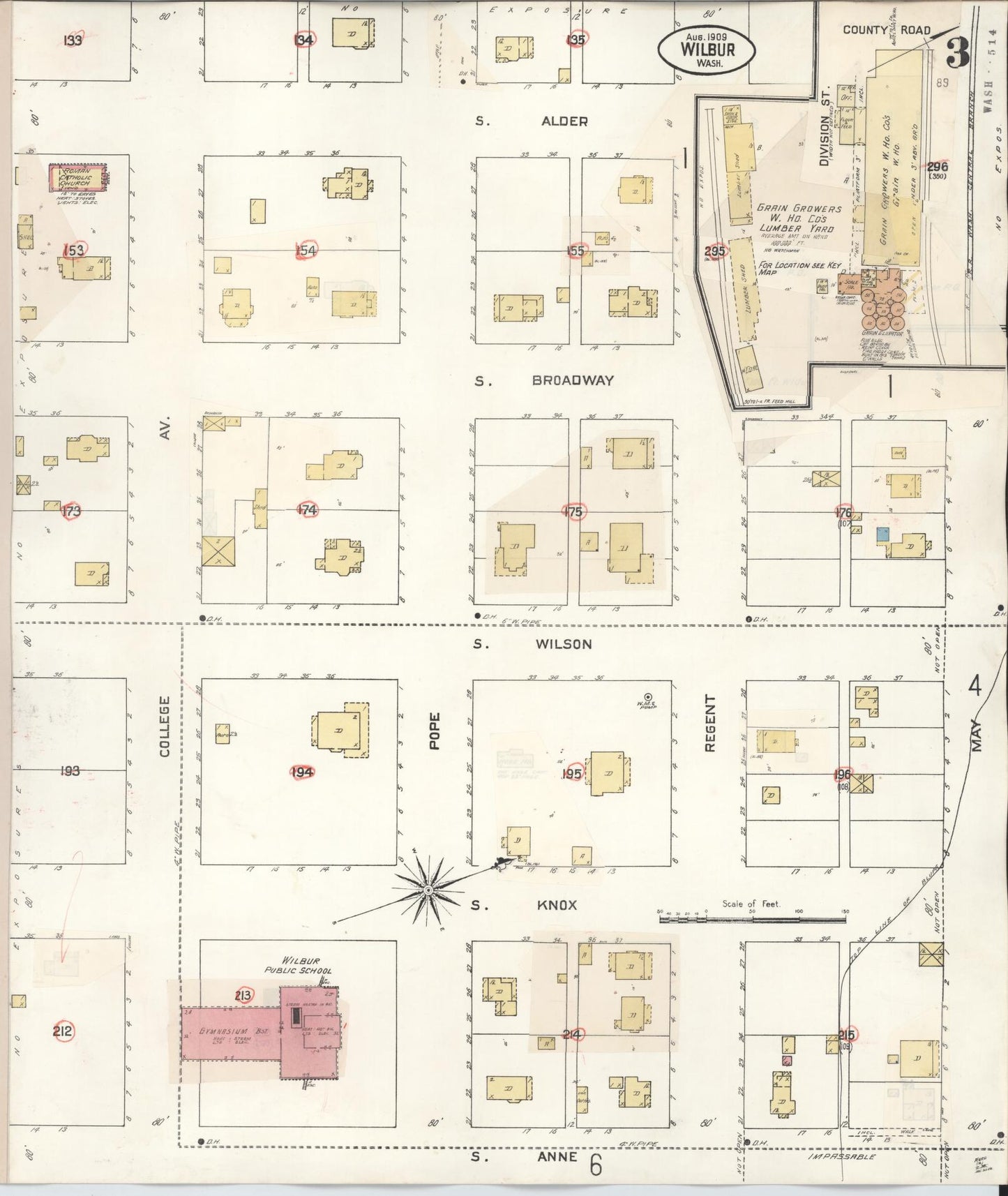 Sanborn Fire Insurance Map from Wilbur, Lincoln County, Washington (1930), Sheet #0003 - Complete Map Set gallery image, historic Sanborn map, vintage wall art, Washington Washington