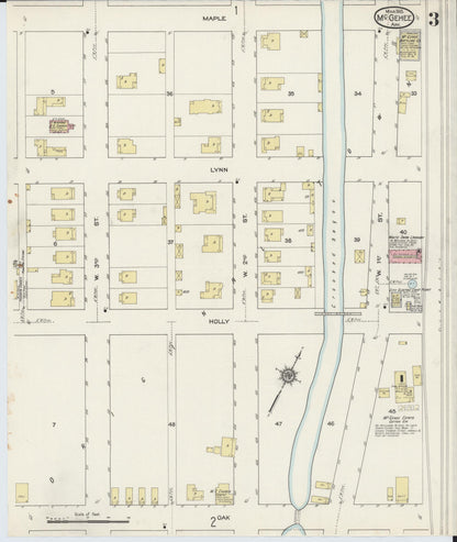 Sanborn Fire Insurance Map from McGehee, Desha County, Arkansas (1915), Sheet #0003 - Complete Map Set gallery image, historic Sanborn map, vintage wall art, Arkansas Arkansas