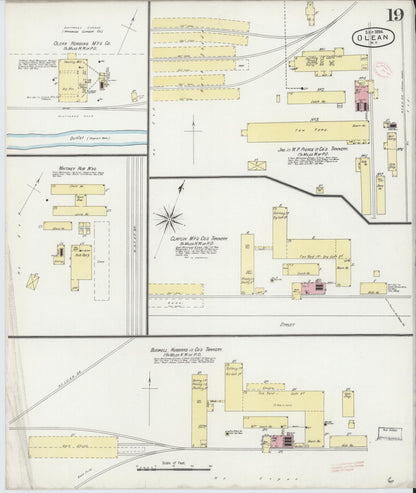 Sanborn Fire Insurance Map from Olean, Cattaraugus County, New York (1894), Sheet #0019 - Complete Map Set gallery image, historic Sanborn map, vintage wall art, New York New York