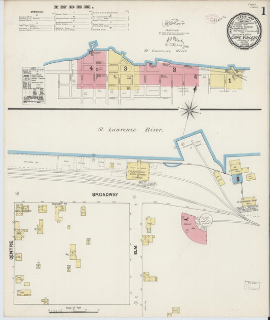 Sanborn Fire Insurance Map from Cape Vincent, Jefferson County, New York. (1890) – Historic Sanborn Fire Insurance Map Print