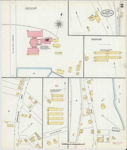 Sanborn Fire Insurance Map from Sparkill, Rockland County, New York (1903), Sheet #0002 - Complete Map Set gallery image, historic Sanborn map, vintage wall art, New York New York