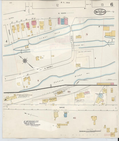 Sanborn Fire Insurance Map from Waterloo, Seneca County, New York (1948), Sheet #0006 - Complete Map Set gallery image, historic Sanborn map, vintage wall art, New York New York