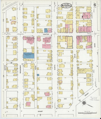 Sanborn Fire Insurance Map from Meyersdale, Somerset County, Pennsylvania (1919), Sheet #0006 - Complete Map Set gallery image, historic Sanborn map, vintage wall art, Pennsylvania Pennsylvania