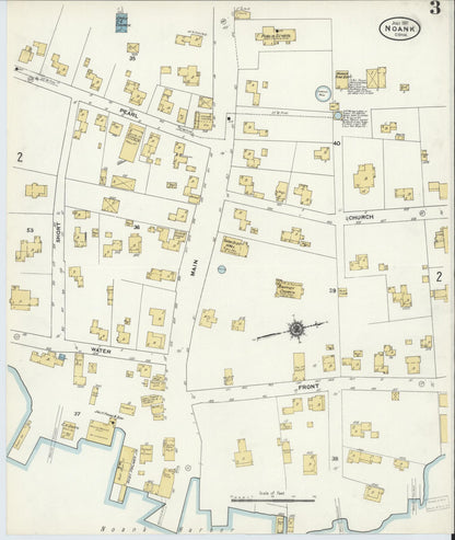 Sanborn Fire Insurance Map from Noank, New London County, Connecticut (1911), Sheet #0003 - Complete Map Set gallery image, historic Sanborn map, vintage wall art, Connecticut Connecticut