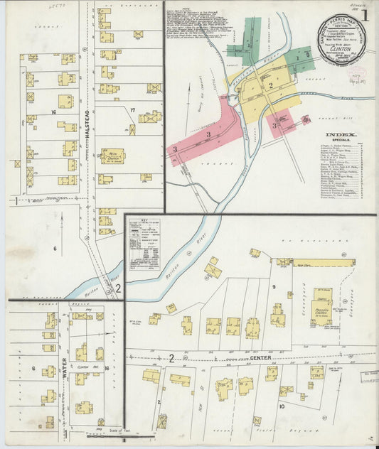 Sanborn Fire Insurance Map from Clinton, Hunterdon County, New Jersey. (1897) – Historic Sanborn Fire Insurance Map Print