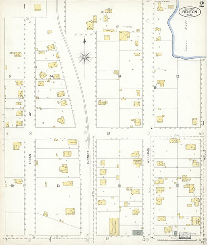 Sanborn Fire Insurance Map from Renton, King County, Washington (1904), Sheet #0002 - Complete Map Set gallery image, historic Sanborn map, vintage wall art, Washington Washington