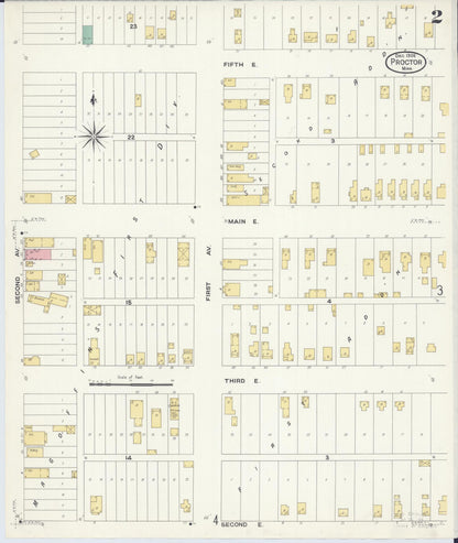 Sanborn Fire Insurance Map from Proctor, Saint Louis County, Minnesota (1908), Sheet #0002 - Complete Map Set gallery image, historic Sanborn map, vintage wall art, Minnesota Minnesota