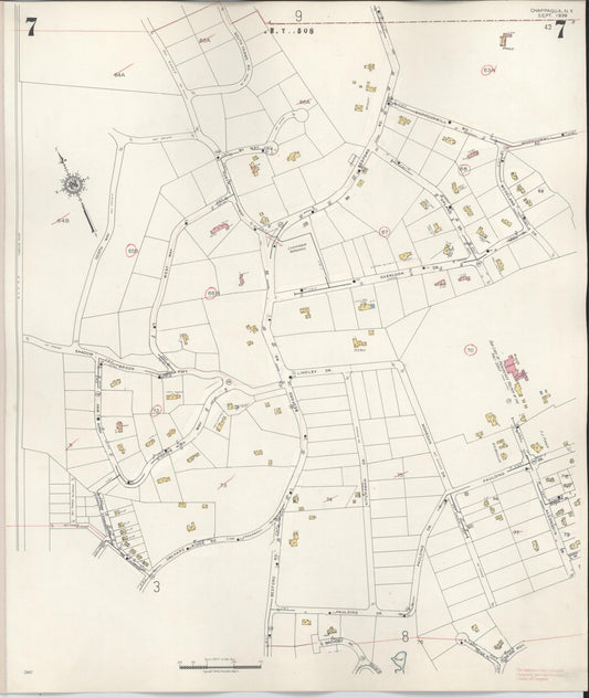 Sanborn Fire Insurance Map from Chappaqua, Westchester County, New York (1947), Sheet #0007 - Historic Sanborn Fire Insurance Map Print, vintage old map wall art, antique decor, genealogy gift, New York New York map