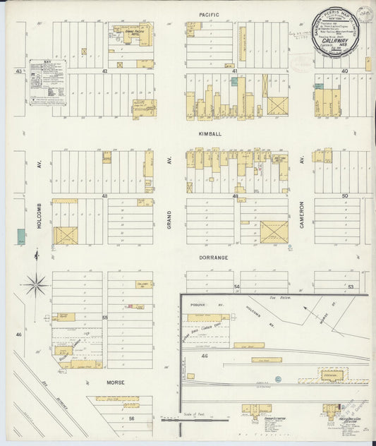 Sanborn Fire Insurance Map from Callaway, Custer County, Nebraska (1899), Sheet #0001 - Historic Sanborn Fire Insurance Map Print, vintage old map wall art, antique decor, genealogy gift, Nebraska Nebraska map