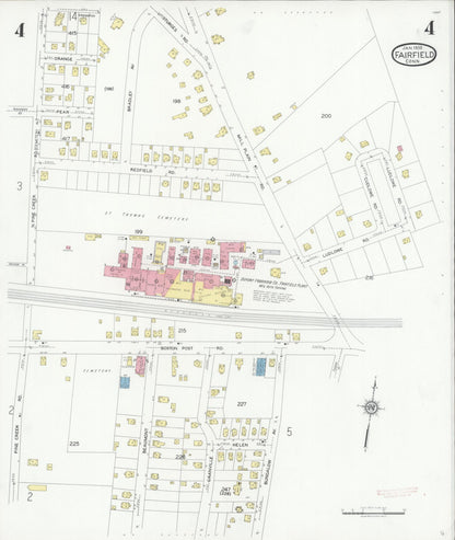 Sanborn Fire Insurance Map from Fairfield, Fairfield County, Connecticut (1930), Sheet #0004 - Complete Map Set gallery image, historic Sanborn map, vintage wall art, Connecticut Connecticut