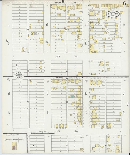 Sanborn Fire Insurance Map from Victor, Teller County, Colorado (1896), Sheet #0006 - Historic Sanborn Fire Insurance Map Print, vintage old map wall art, antique decor, genealogy gift, Colorado Colorado map